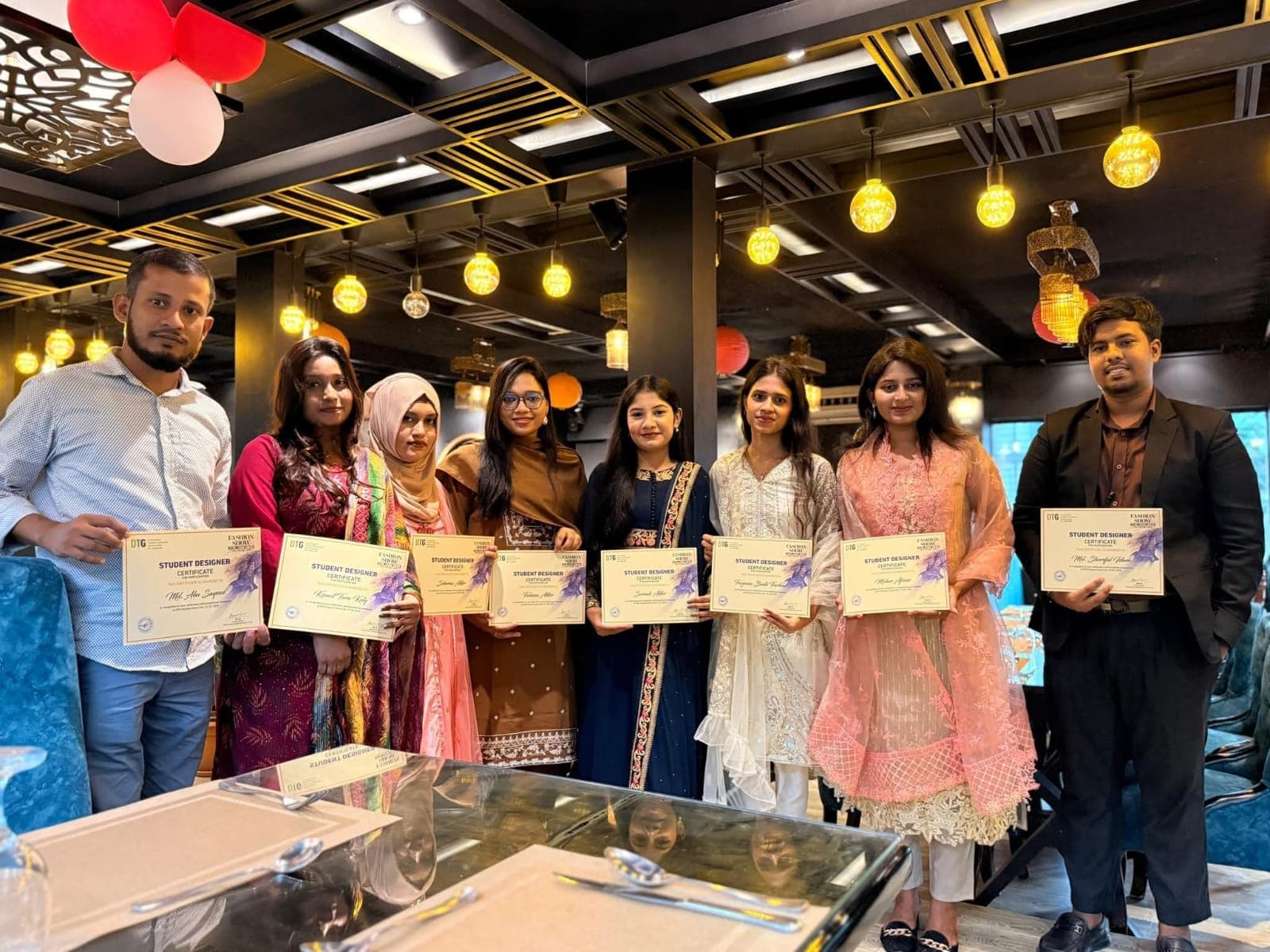 Fashion Design and Technology Department Campus Show Certificate